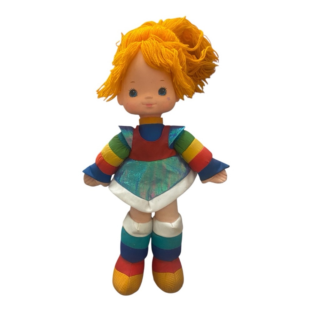 Vintage Hallmark 1980s Original Rainbow Brite in Blue Dress Plush Doll Stuffed